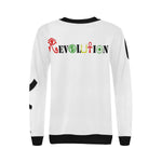 REVOLUTION Women's Rib Cuff Crew Neck Sweatshirt (Model H34)