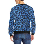 BLUE TIGER SKIN Men's Rib Cuff Crew Neck Sweatshirt