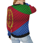 ERITREA FLAG Women's Rib Cuff Crew Neck Sweatshirt (Model H34)