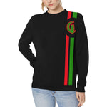 FRESH UP NUBIAN Women's Rib Cuff Crew Neck Sweatshirt (Model H34)