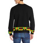 KENTE RAS STRASS Men's Rib Cuff Crew Neck Sweatshirt