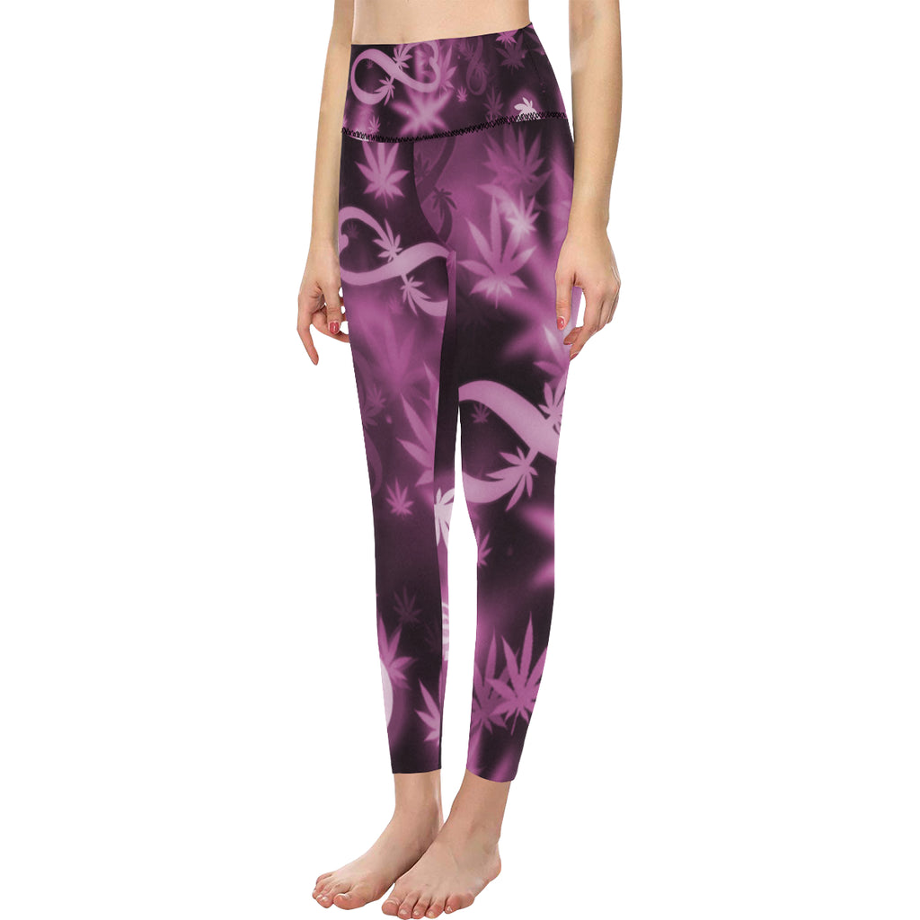 INFINITY PURPLE COSMOS All Over Print High-Waisted Leggings (Model L36)