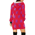 GOODIE RADDISH All Over Print Hoodie Mini Dress