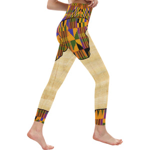 NILE VALLEY All Over Print High-Waisted Leggings (Model L36)