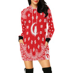 BANDANA Bs'UP All Over Print Hoodie Mini Dress