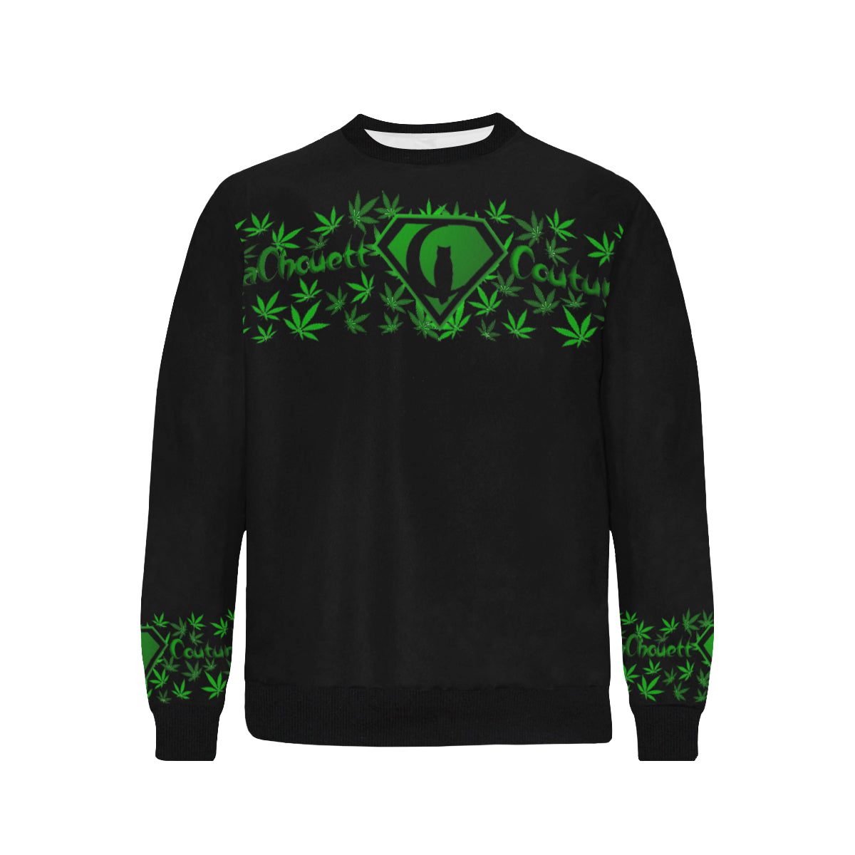 SUPER DANK BLC Men's Rib Cuff Crew Neck Sweatshirt