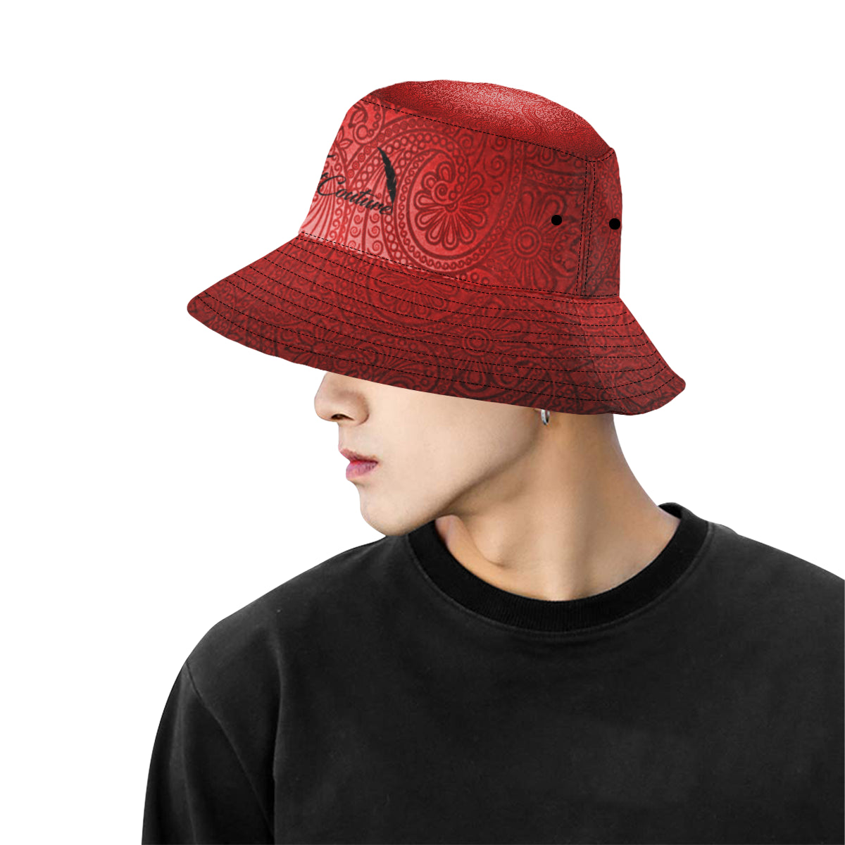 LUXURY GANG Bs'UP All Over Print Bucket Hat for Men