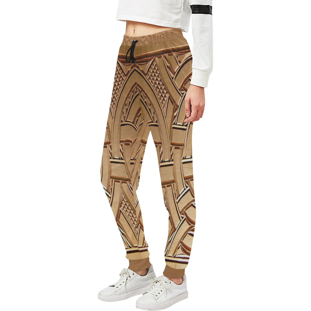 TEMBE ART WOOD Women's All Over Print Sweatpants