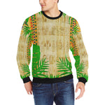 TROPICAL FOREST Men's Rib Cuff Crew Neck Sweatshirt