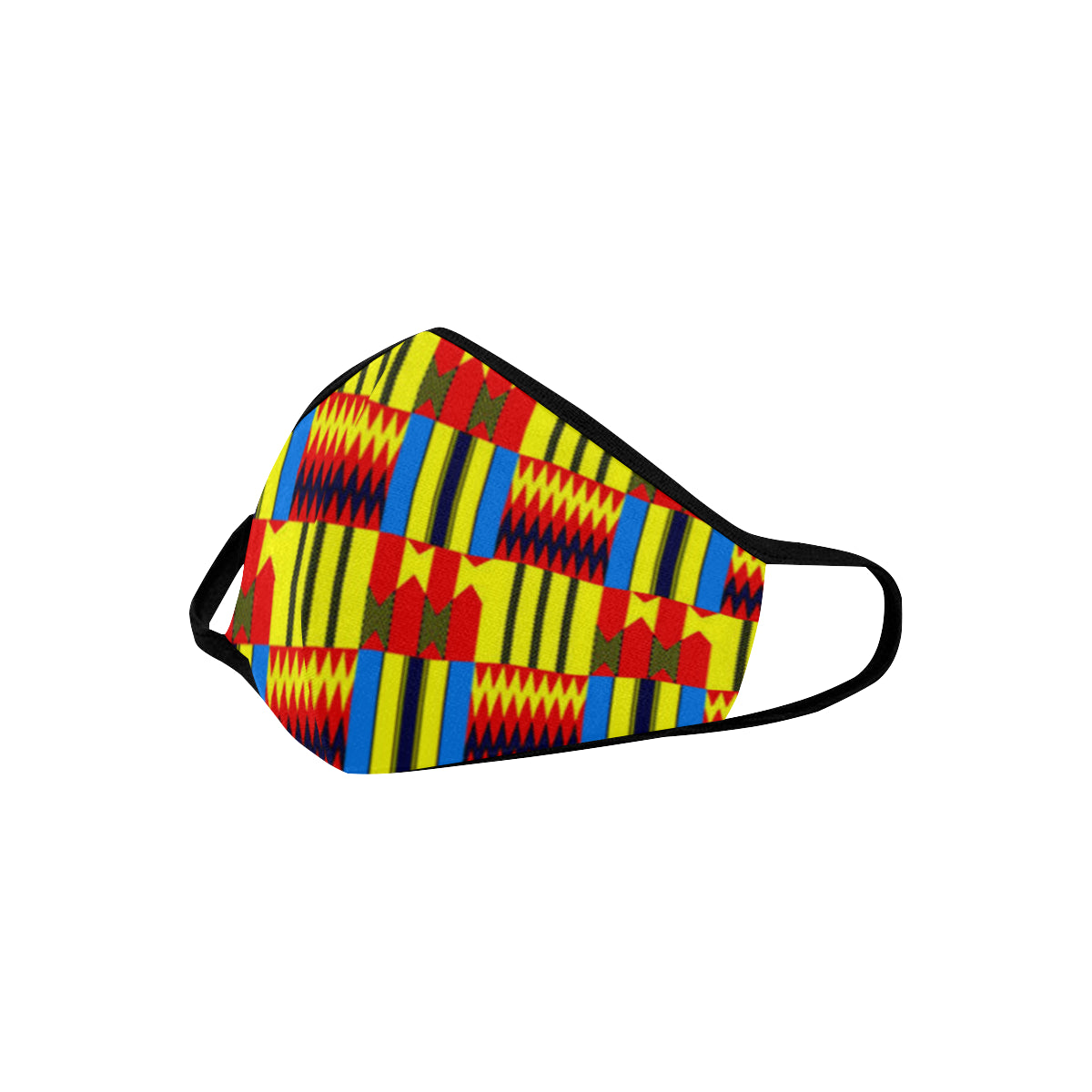 KENTE BLUE Mouth Mask in One Piece (2 Filters Included)
