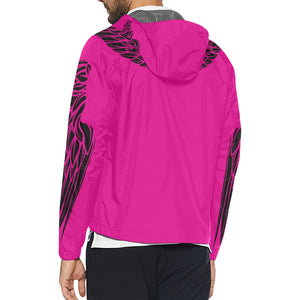 LCC WINGZ FUSHIA All Over Print Windbreaker for Unisex