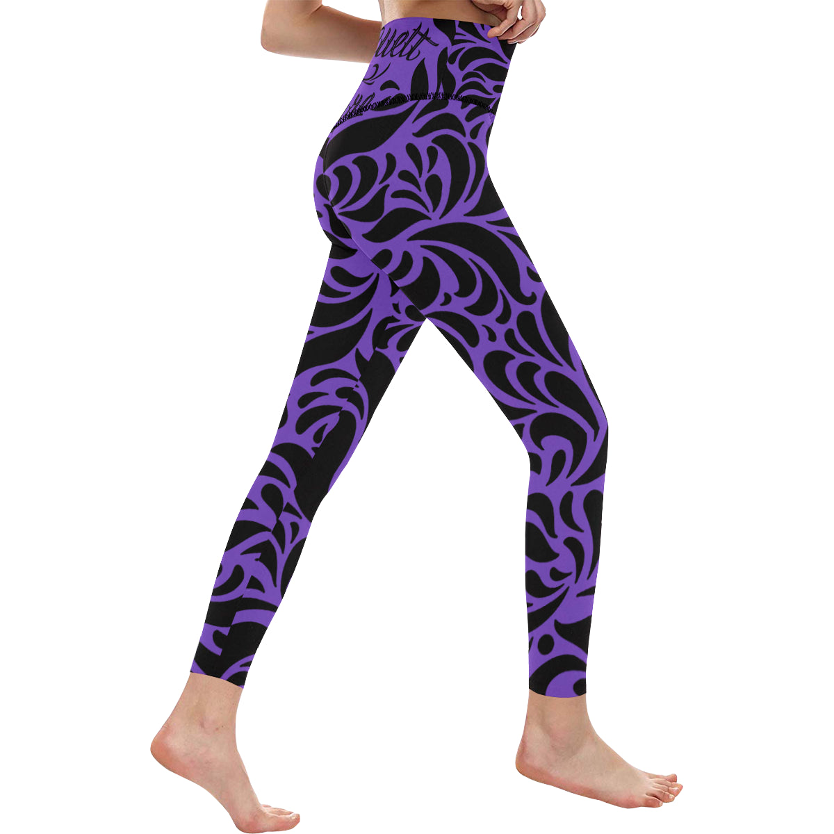 GORGEOUS PURPLE All Over Print High-Waisted Leggings