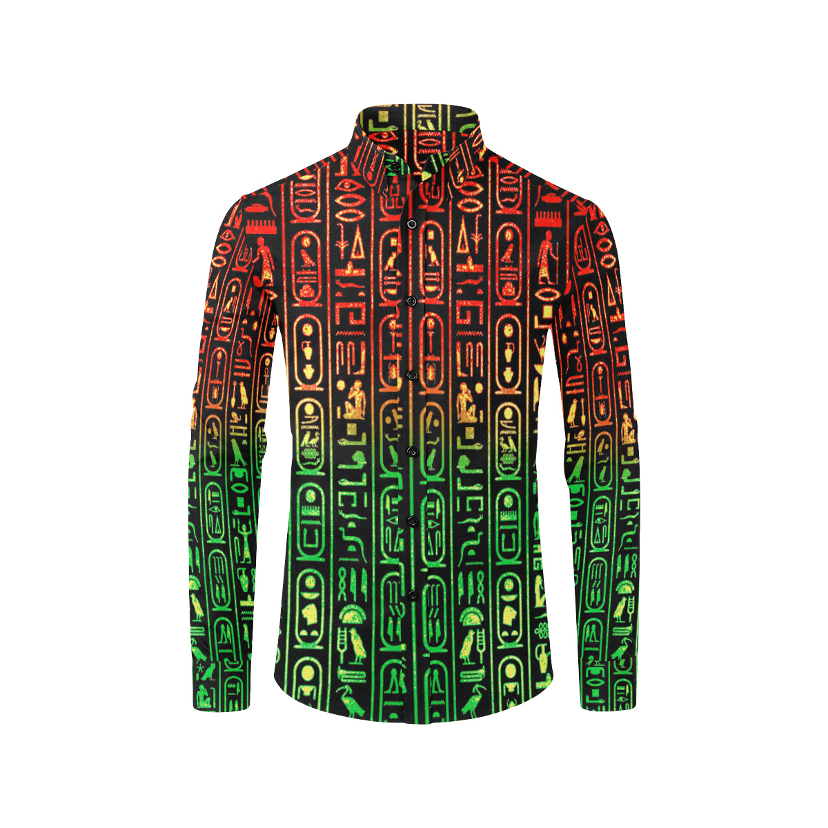 HIERO RASTA Men's All Over Print Casual Dress Shirt (Model T61)