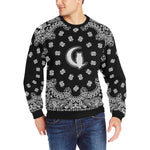 BANDANA BLACC Men's Rib Cuff Crew Neck Sweatshirt