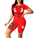 HATHOR BULL RED Women's Short Yoga Set