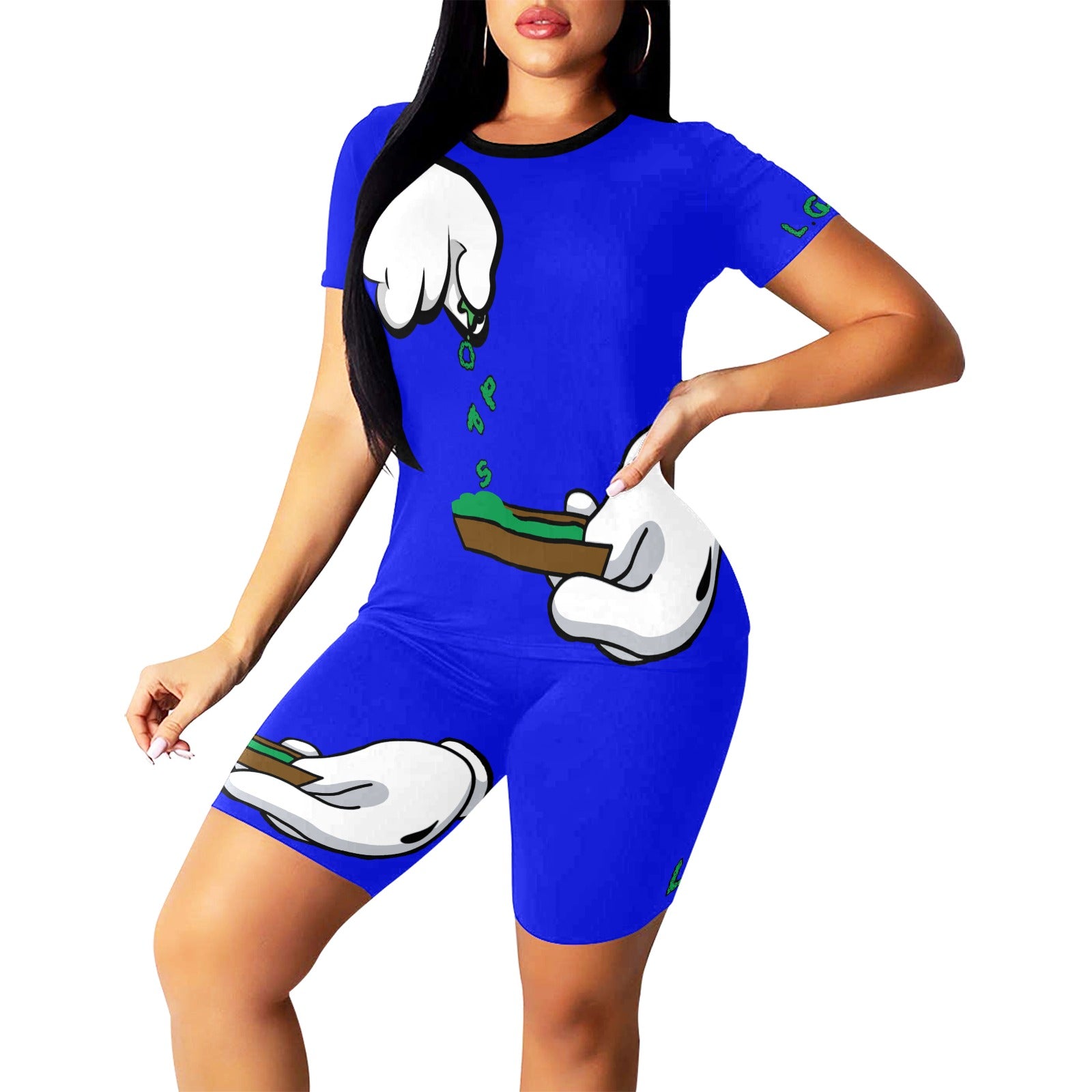 BURN THE OPPS Women's Short Yoga Set