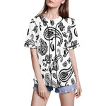 BANDANA PAISLEY All Over Print Baseball Jersey for Women