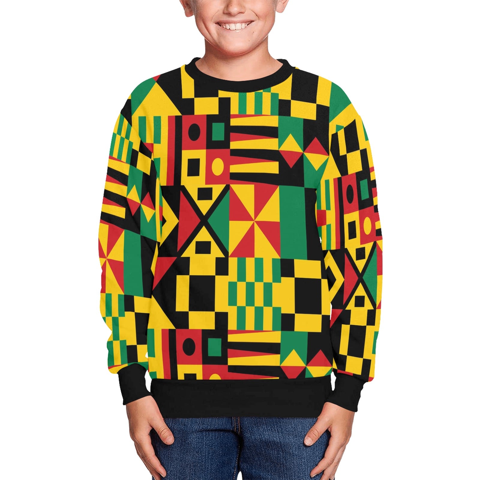 KENTE BUTAN Kids' All Over Print Sweatshirt