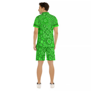 BANDANA VIRAL GREEN Men's Short Sleeve Shirt Sets