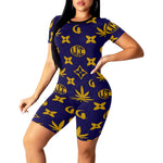 LCC WEEDY COLORS Women's Short Yoga Set