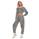 BUTTERFLY Women's Crop Sweatshirt Suit