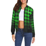 DUSTY PLAID Bomber Jacket for Women