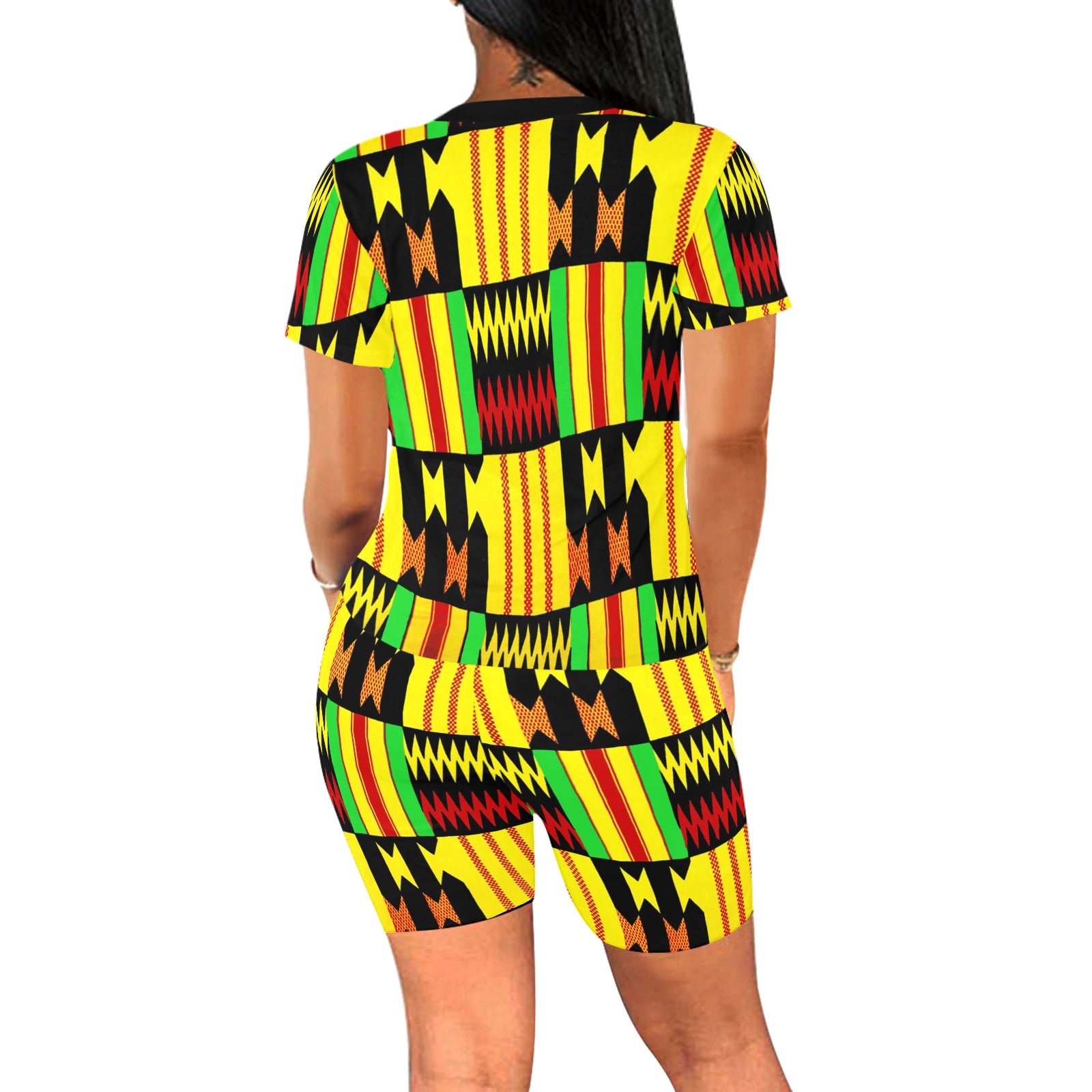 KENTE FARI Women's Short Yoga Set