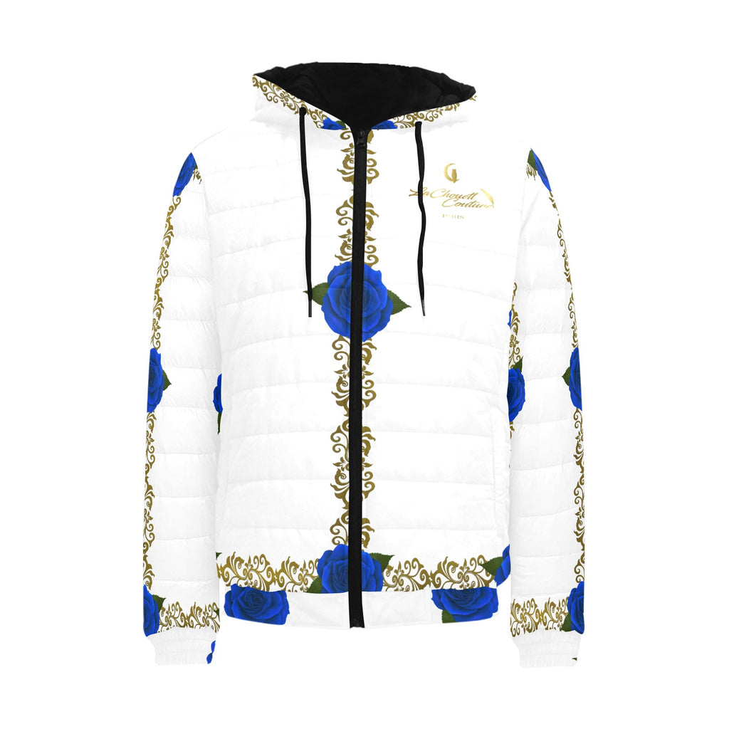 BLUE ROSES LCC Men's Padded Hooded Jacket