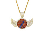 GANG PEACE Wings Gold Pendant with Rope Chain