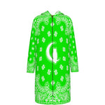 BANDANA GREEN Long Fleece Windbreaker
