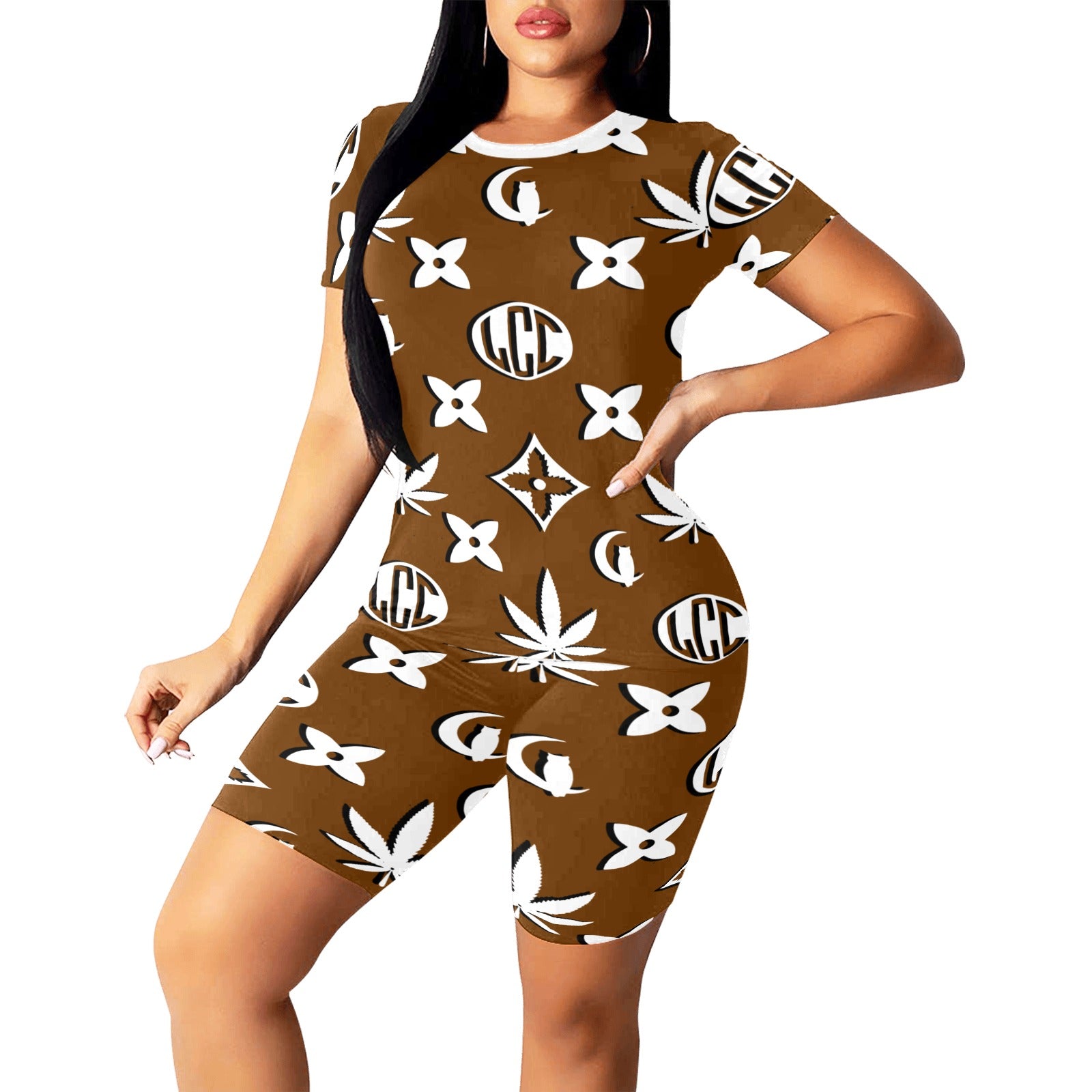 LCC WEEDY Women's Short Yoga Set