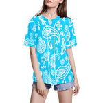 BANDANA PAISLEY All Over Print Baseball Jersey for Women