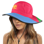 ERITREA FLAG Wide Brim Bucket Hat