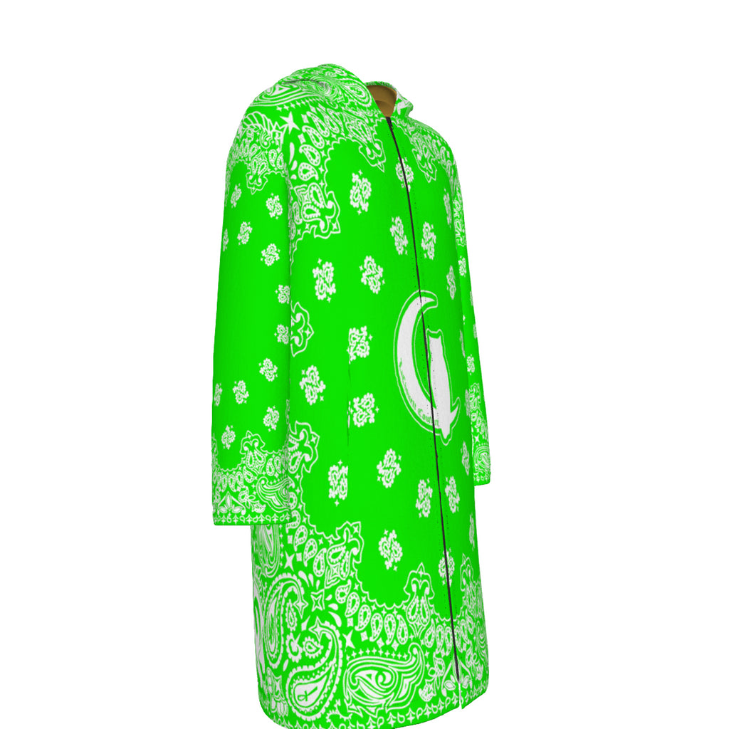 BANDANA GREEN Long Fleece Windbreaker