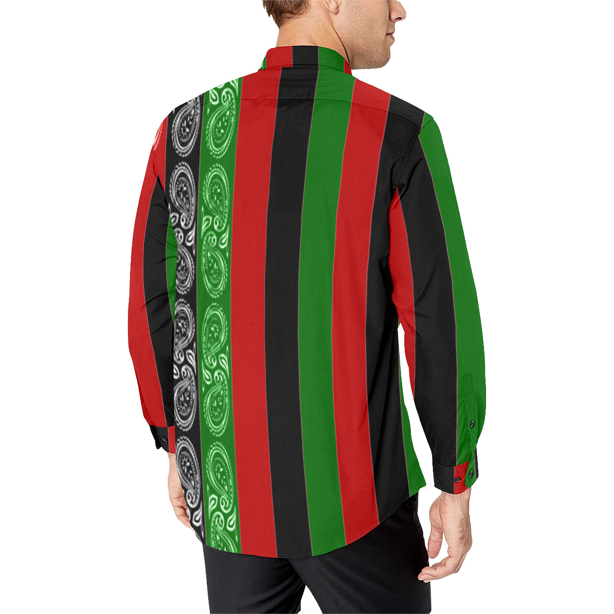 RBG FLAG Men's All Over Print Casual Dress Shirt (Model T61)