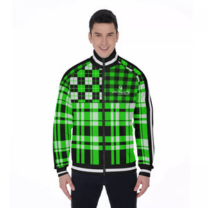 FLEXIN PLAID FLUO Men's Stand Collar Jacket