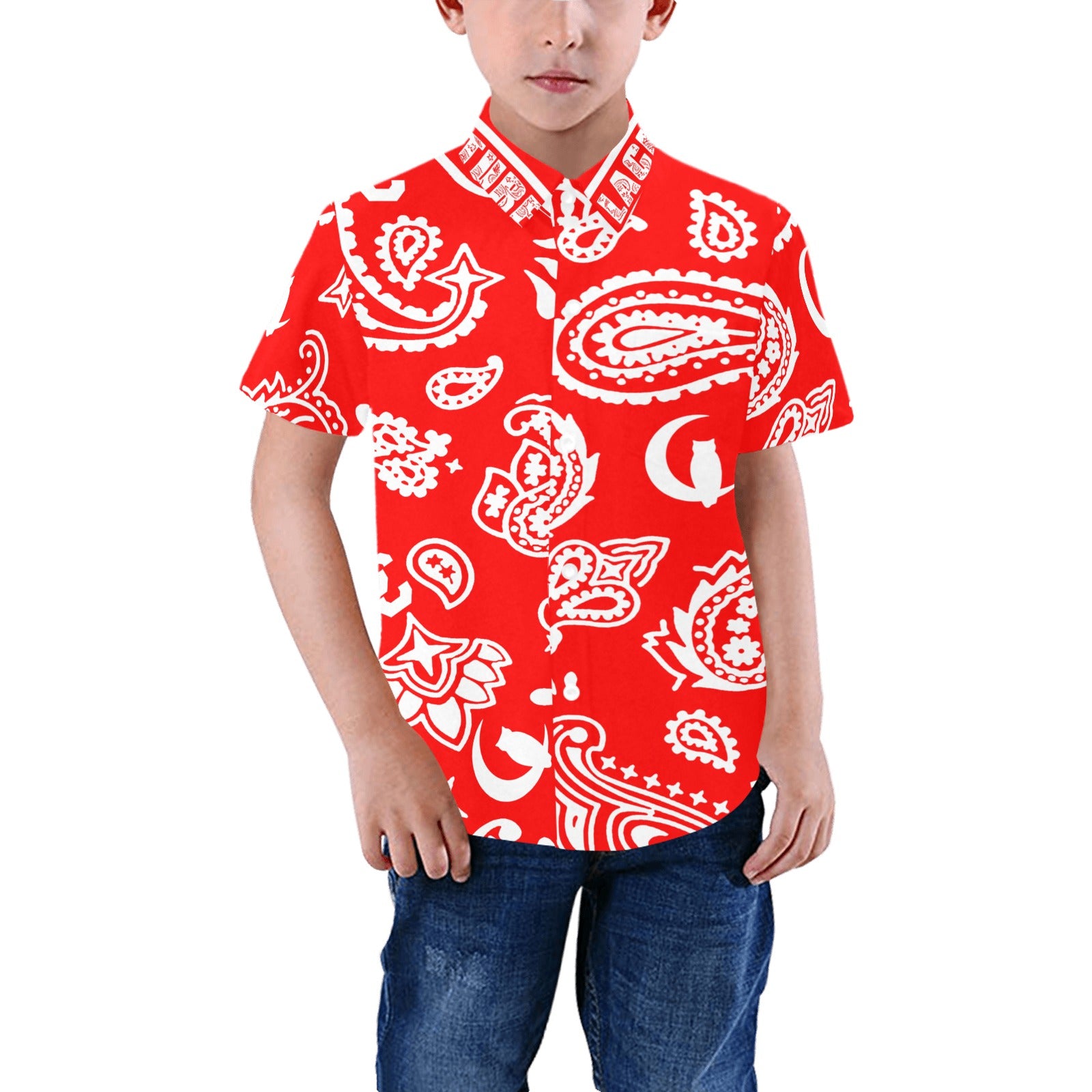 BANDANA PAISLEY Boys' All Over Print Short Sleeve Shirt