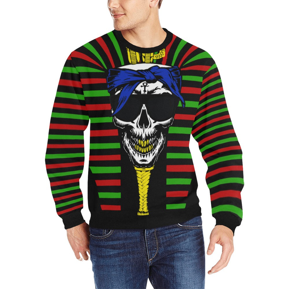 RBG C SKULL Men's Rib Cuff Crew Neck Sweatshirt