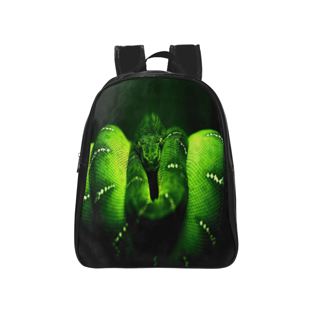 GREEN SNAKE School Backpack(Medium)