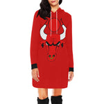 HATHOR R BULLS All Over Print Hoodie Mini Dress