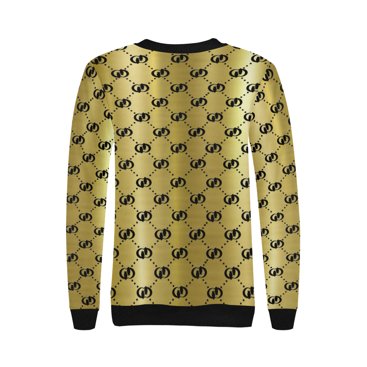 EXCELLENCE GLDBLCC Women's Rib Cuff Crew Neck Sweatshirt (Model H34)