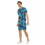 AFRICAN FLOWER Men's Short Sleeve Shirt Sets