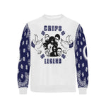 CRIP LEGEND Men's Rib Cuff Crew Neck Sweatshirt