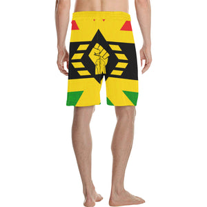 FIST UP RBG Men's All Over Print Casual Shorts