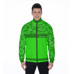 BANDANA VIRAL GREEN Stand Collar Jacket