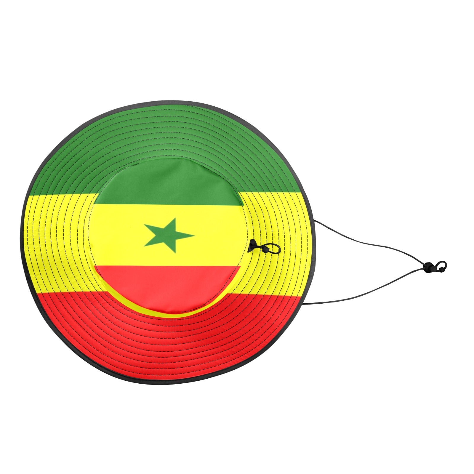 SENEGAL FLAG Wide Brim Bucket Hat