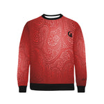 LUXURY GANG Bs' UP Men's Rib Cuff Crew Neck Sweatshirt