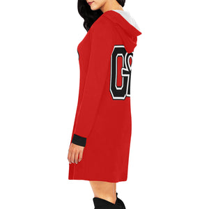 HATHOR R BULLS All Over Print Hoodie Mini Dress