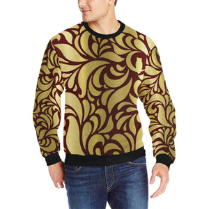 GORGIOUS BRDX LEAF Men's Rib Cuff Crew Neck Sweatshirt