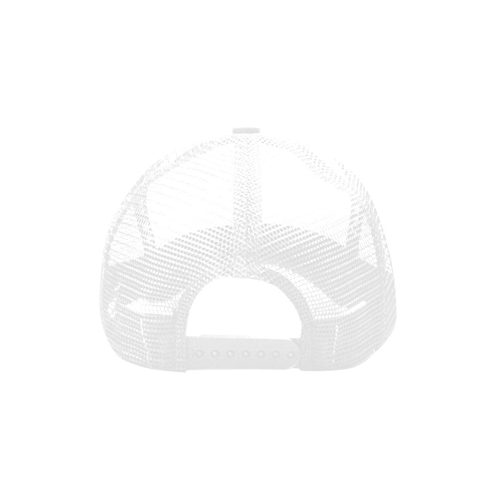 RED ROSES WHT Trucker Cap E (Front Panel Customization)